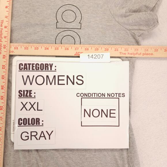 Adidas Graphic Short Sleeve Crew Neck Casual T Shirt Womens Size 2XL Gray - Picture 7 of 9
